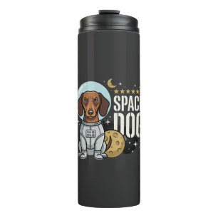 Dachshund Space Dog Astronaut Vector Thermal Tumbler