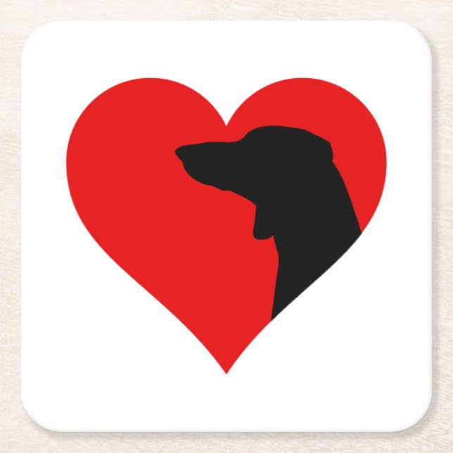 Dachshund   square paper coaster (Front)