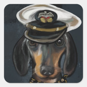 Dachshund         square sticker