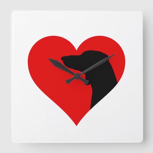 Dachshund   square wall clock (Front)