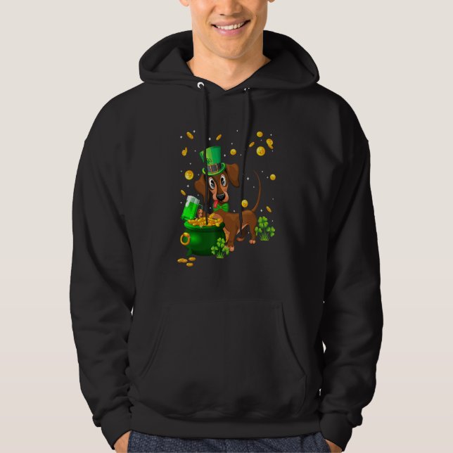 Dachshund St Patrick's Day Irish C    Dog   Hoodie (Front)