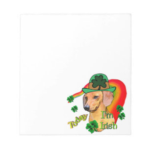 Dachshund St Patricks Notepad