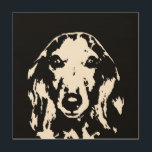 Dachshund Stencil Wood 12"x12" Wall Art<br><div class="desc">Decorate your own home with this dachshund wood wall art or give it as a housewarming gift to a special dachshund lover in your life. This bold and beautiful stencil pop art design truly captures the unique features of the dachshund dog breed.</div>
