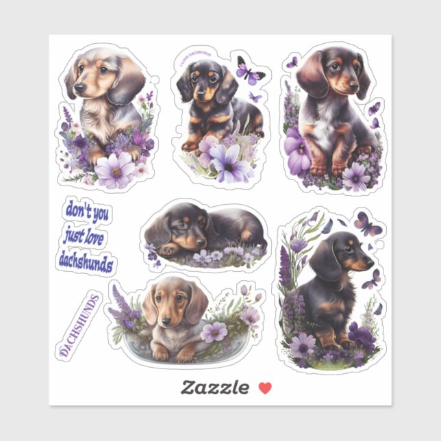 Dachshund stickers (Sheet)