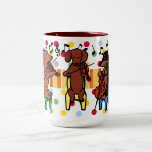 Dachshund String Trio Musician Mug