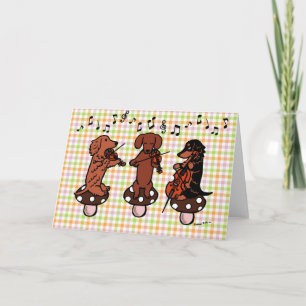 Dachshund String Trio Musicians Card