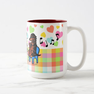 Dachshund String Trio Two-Tone Coffee Mug