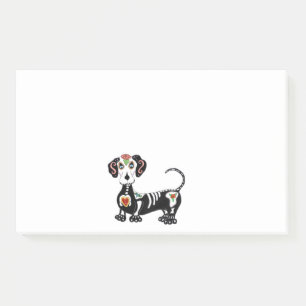 Dachshund Sugar Skull Post-it Notes