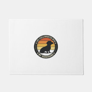 Dachshund Sunset Shirt Vintage Dog Lover Design_1 Doormat