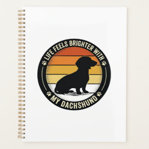 Dachshund Sunset Shirt Vintage Dog Lover Design_1 Planner