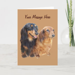 Dachshund Sweeties Greeting Card