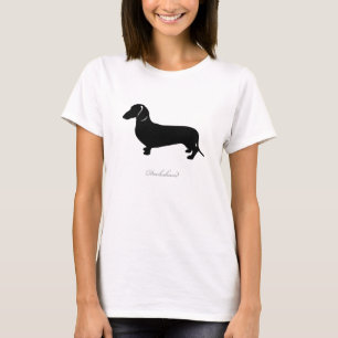 Dachshund T-shirt (black smooth hair version 2)