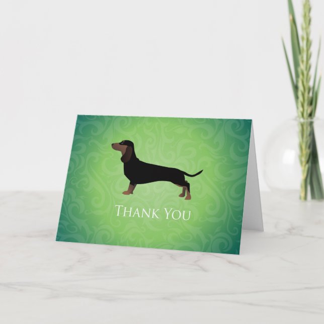 Dachshund Thank You Design Card (Front)