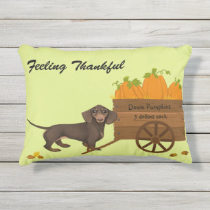 Dachshund Thanksgiving Décor Wiener Chien Coussin