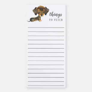 Dachshund Things to Fetch Magnetic Notepad