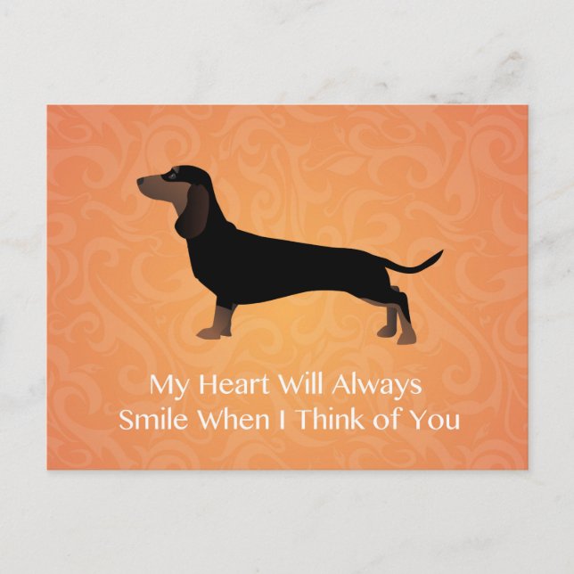 Dachshund - Thinking of You Design Postcard (Front)