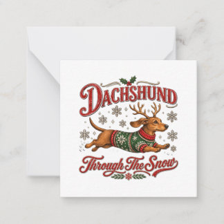 Dachshund Through the Snow Card