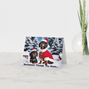 Dachshund Through The Snow... Christmas Card
