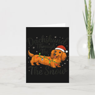 Dachshund Through The Snow Christmas Pajama Toddle Card