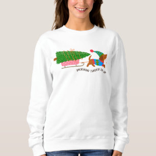 Dachshund Through The Snow Cute Christmas Dog Sweatshirt