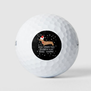 Dachshund Through the Snow Golf Balls