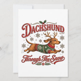 Dachshund Through the Snow Invitation