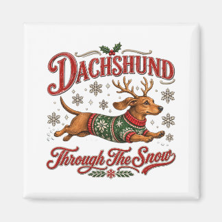 Dachshund Through the Snow Magnet