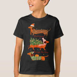 Dachshund Through The Snow Merry Christmas Dachshu T-Shirt