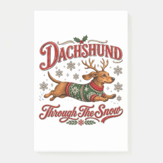 Dachshund Through the Snow Post-it Notes