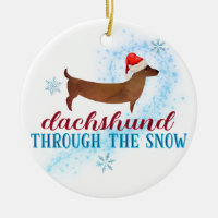 Dachshund Through the Snow Santa Dog Christmas