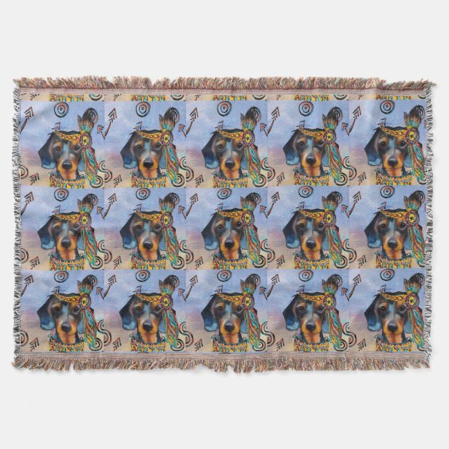 DACHSHUND   THROW BLANKET (Front)