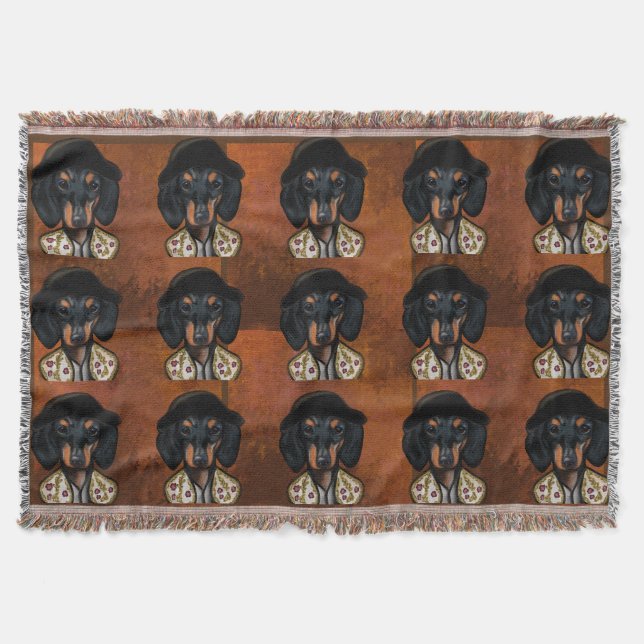 DACHSHUND          THROW BLANKET (Front)