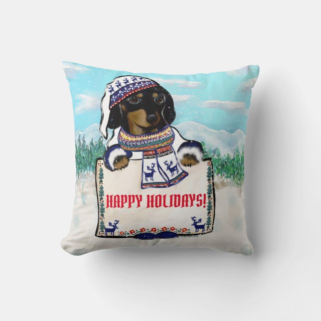 DACHSHUND THROW PILLOW (Front)