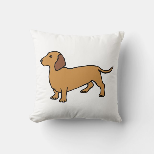 Dachshund Throw Pillow (Front)