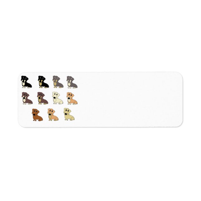 Dachshund toutes les couleurs dessins animés (Devant)