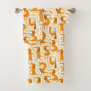 Dachshund Towel Set Wiener Dog Bathroom Decor