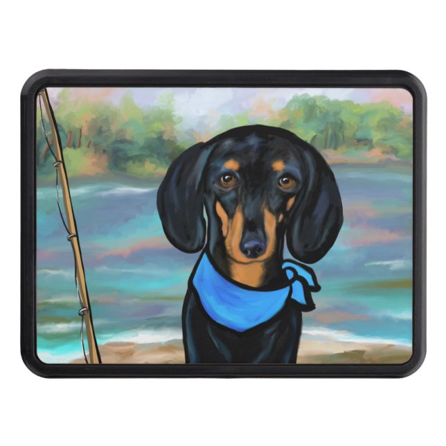 DACHSHUND  TRAILER HITCH COVER (Front)