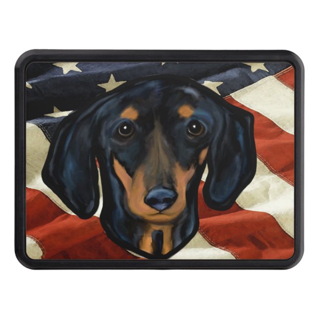 DACHSHUND TRAILER HITCH COVER (Front)
