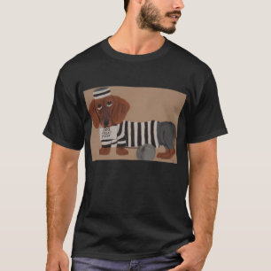  Dachshund Treat Thief Jailbird T-Shirt