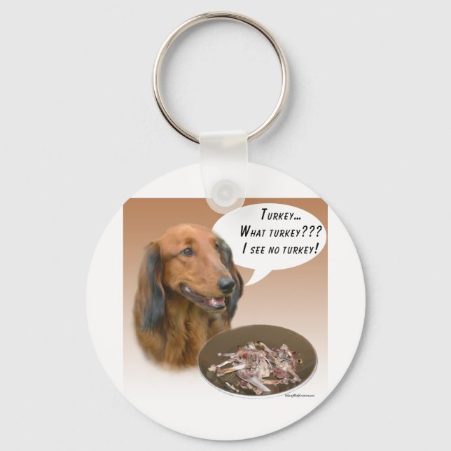 Dachshund Turkey Keychain (Front)
