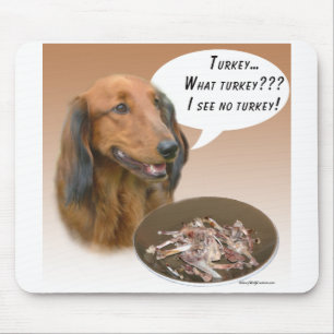 Dachshund Turkey Mouse Pad