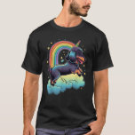 Dachshund Unicorn on Rainbow Unicorn Dachshund T S T-Shirt<br><div class="desc">Dachshund Unicorn on Rainbow Unicorn Dachshund T Shirt</div>