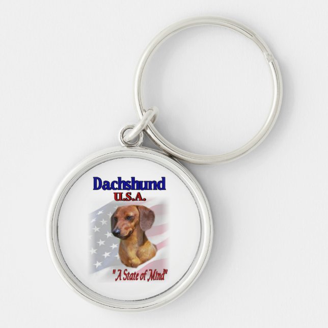 Dachshund USA Keychain (Front)
