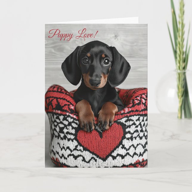 Dachshund Valentine Card (Front)