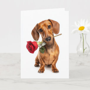 Dachshund Valentine Card