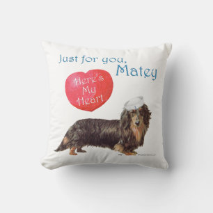 Dachshund Valentine Throw Pillow
