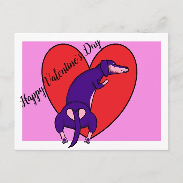 Dachshund Valentine's Day Postcard (Front)