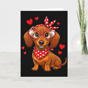 Dachshund Valentines Day Wiener Dog Lover Weenie H Card