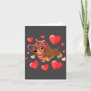 Dachshund Valentines Day Wiener Dog Lover Weenie H Card