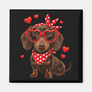 Dachshund Valentines Day Wiener Dog Lover Weenie H Magnet